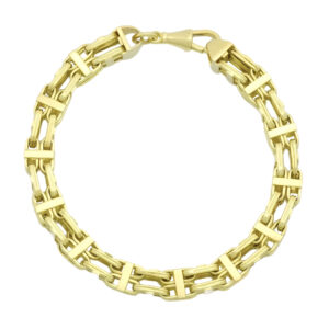 9ct Yellow Gold Cage Bracelet 8&#8243; 7.5mm