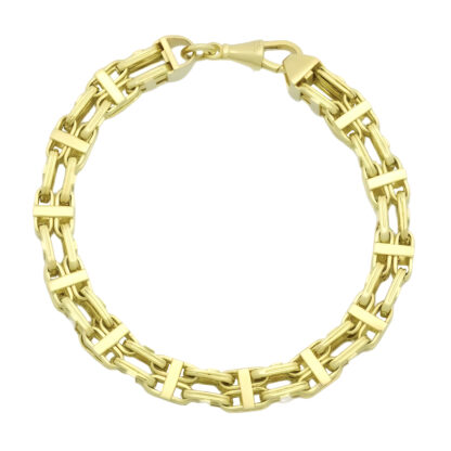 9ct Yellow Gold Cage Bracelet 8" 7.5mm