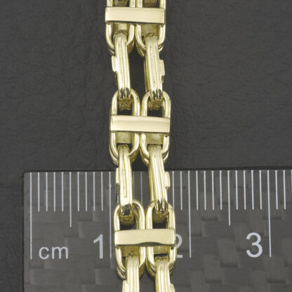 9ct Yellow Gold Cage Bracelet 8" 7.5mm - Image 4