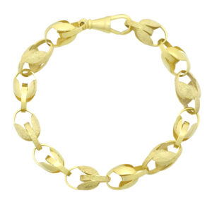 9ct Yellow Gold Tulip Bracelet 9&#8243; 10mm