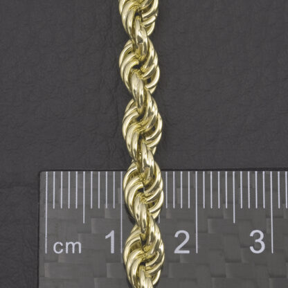 9ct Yellow Gold Rope Bracelet 7.5" 5.5mm - Image 4