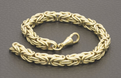 9ct Yellow Gold King Bracelet 8.5" 6mm - Image 3