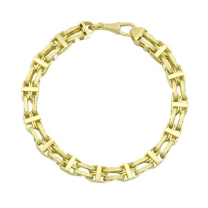 9ct Yellow Gold Cage Bracelet 8.5&#8243; 7.5mm