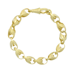 9ct Yellow Gold Tulip Bracelet 7&#8243; 7mm