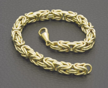 9ct Yellow Gold King Bracelet 8.5" 6mm - Image 3