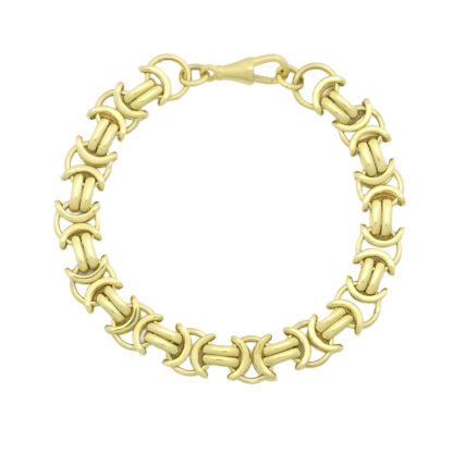 9ct Yellow Gold Byzantine Bracelet 7.5" 10mm