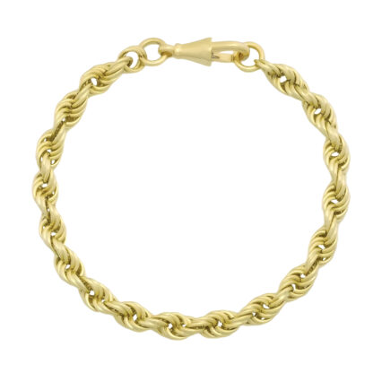 9ct Yellow Gold Rope Bracelet 8" 5.5mm