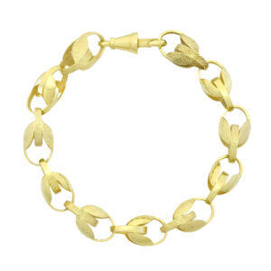 9ct Yellow Gold Tulip Bracelet 8.5&#8243; 10mm