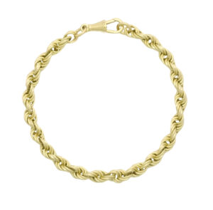 9ct Yellow Gold Rope Bracelet 7&#8243; 5.5mm