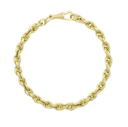 9ct Yellow Gold Rope Bracelet 7" 5.5mm