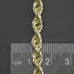 9ct Yellow Gold Rope Bracelet 7&#8243; 5.5mm