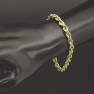 9ct Yellow Gold Rope Bracelet 7&#8243; 5.5mm
