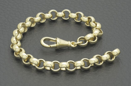 9ct Yellow Gold Belcher Bracelet 7" 6mm - Image 2