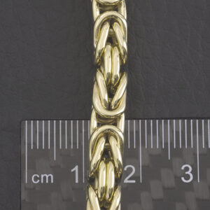 9ct Yellow Gold King Bracelet 9&#8243; 6mm