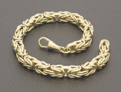 9ct Yellow Gold King Bracelet 9" 6mm - Image 3