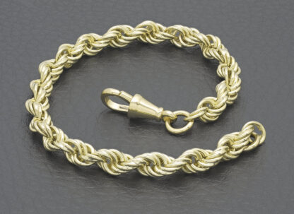 9ct Yellow Gold Rope Bracelet 7.5" 5.5mm - Image 3