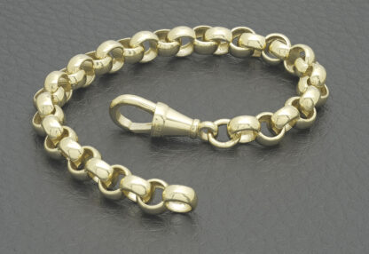 9ct Yellow Gold Belcher Bracelet 6" 6mm - Image 2