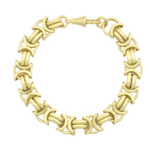 9ct Yellow Gold Byzantine Bracelet 7&#8243; 10mm