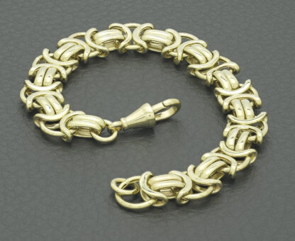 9ct Yellow Gold Byzantine Bracelet 7" 10mm - Image 3