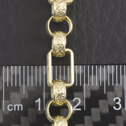 9ct Yellow Gold Gypsy Link Bracelet 8" 6.5mm - Image 4