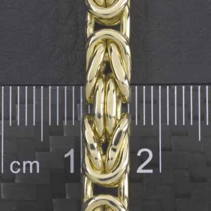 9ct Yellow Gold King Bracelet 8.5" 6mm - Image 3