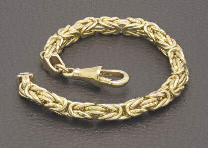 9ct Yellow Gold King Bracelet 8.5" 6mm - Image 4