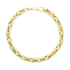 9ct Yellow Gold King Bracelet 8.5&#8243; 6mm