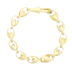 9ct Yellow Gold Tulip Bracelet 6.5&#8243; 7mm