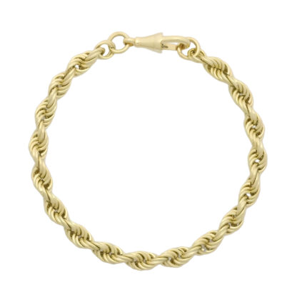 9ct Yellow Gold Rope Bracelet 7.5'' 5.5mm