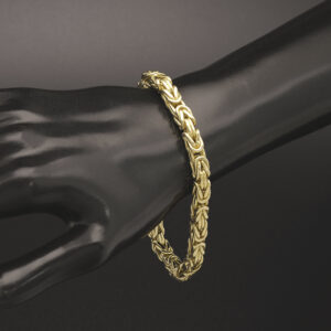 9ct Yellow Gold King Bracelet 8.5&#8243; 6mm
