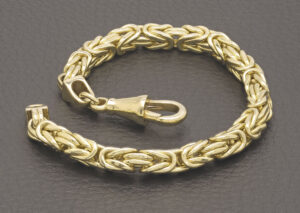 9ct Yellow Gold King Bracelet 8.5&#8243; 6mm
