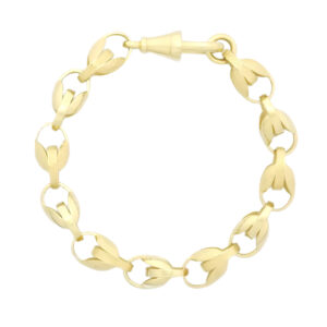 9ct Yellow Gold Tulip Bracelet 6.5&#8243; 7mm