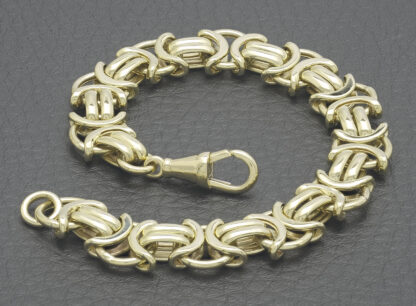 9ct Yellow Gold Byzantine Bracelet 7″ 10mm - Image 2