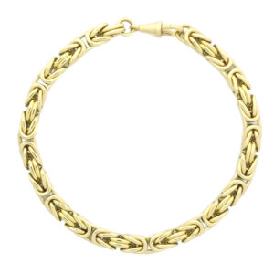 9ct Yellow Gold King Bracelet 9&#8243; 6mm