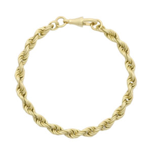 9ct Yellow Gold Rope Bracelet 7.5&#8221; 5.5mm