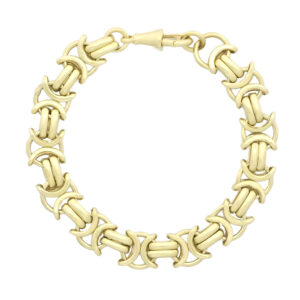 9ct Yellow Gold Byzantine Bracelet 7″ 10mm