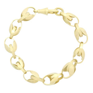 9ct Yellow Gold Tulip Bracelet 8&#8243; 10mm