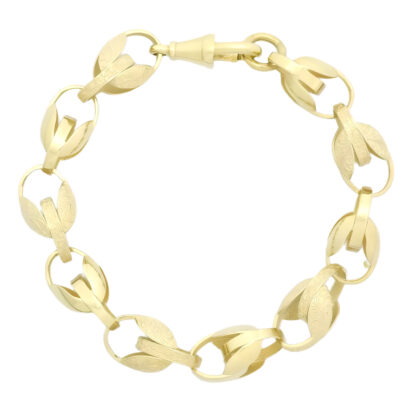 9ct Yellow Gold Tulip Bracelet 8" 10mm