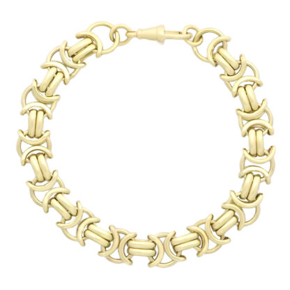 9ct Yellow Gold Byzantine Bracelet 7.5″ 10mm