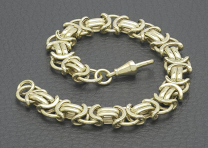 9ct Yellow Gold Byzantine Bracelet 7.5″ 10mm - Image 4