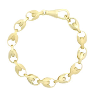 9ct Yellow Gold Tulip Bracelet 7&#8243; 7mm