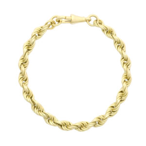 9ct Yellow Gold Rope Bracelet 7″ 5.5mm