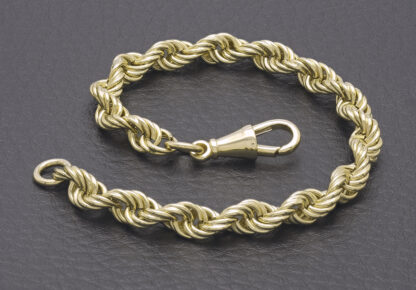 9ct Yellow Gold Rope Bracelet 7″ 5.5mm - Image 4