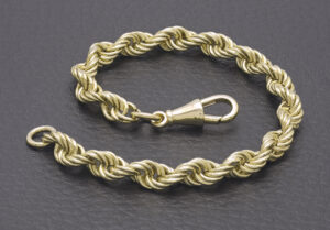 9ct Yellow Gold Rope Bracelet 7&#8243; 5.5mm