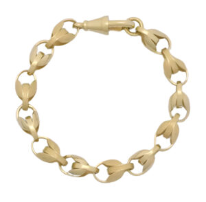 9ct Yellow Gold Tulip Bracelet 7&#8243; 7.5mm