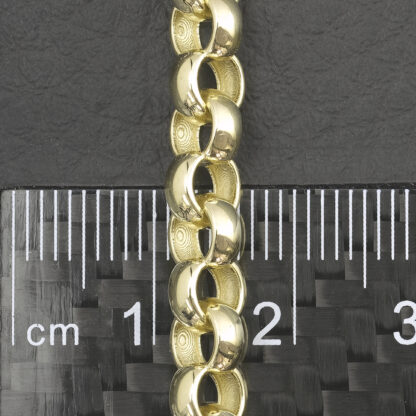 9ct Yellow Gold Plain Belcher Bracelet 6″ 6mm - Image 2