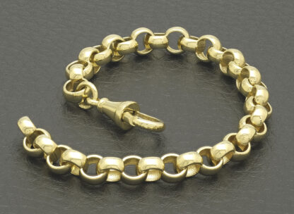 9ct Yellow Gold Plain Belcher Bracelet 6″ 6mm - Image 4