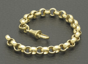 9ct Yellow Gold Children’s Belcher Bracelet 5″ 6mm