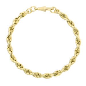 9ct Yellow Gold Rope Bracelet 8&#8243; 5.5mm