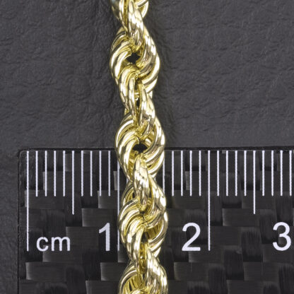 9ct Yellow Gold Rope Bracelet 8" 5.5mm - Image 2